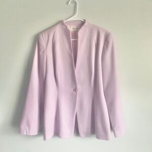 Tamotsu New York Vintage Lilac Wool Cashmere Blazer Jacket Size 8